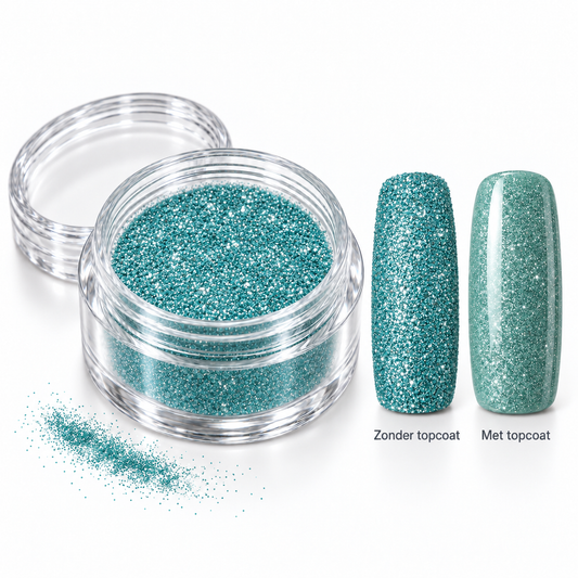 Korneliya Crystal Sugar 429 Mint – zonder en met topcoat
