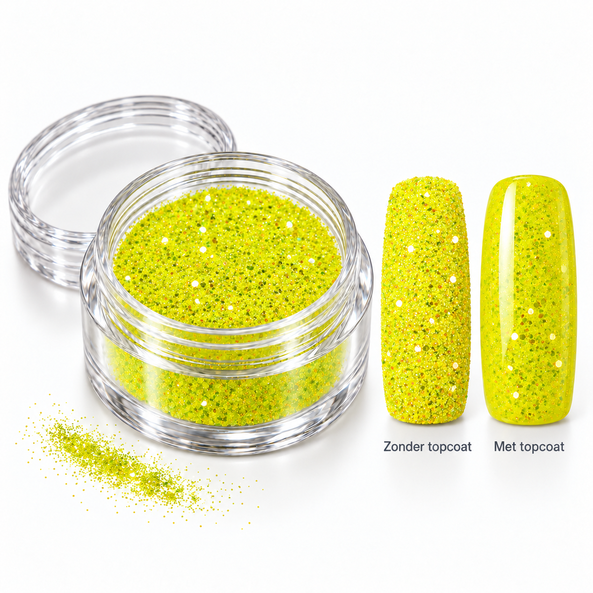 Korneliya Crystal Sugar 432 – zonder en met topcoat