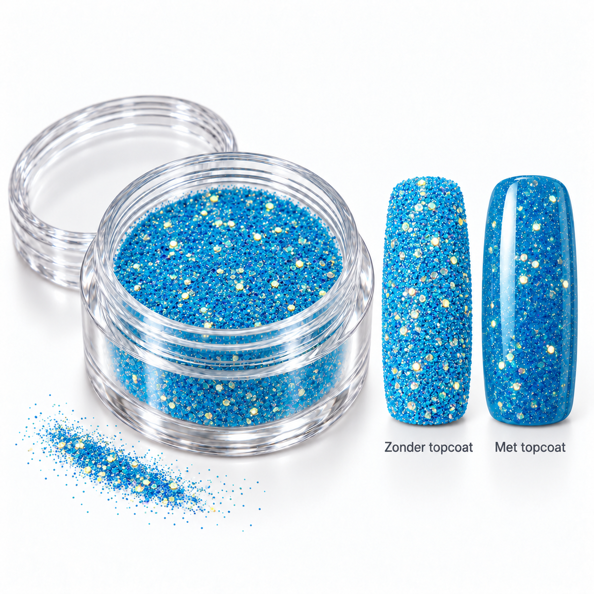 Korneliya Crystal Sugar 434 – zonder en met topcoat