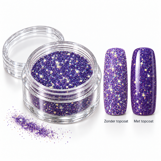 Korneliya Crystal Sugar 436 – zonder en met topcoat