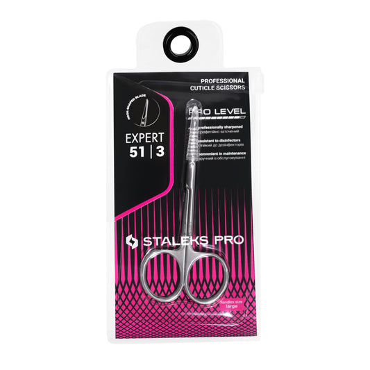 Staleks cuticle scissors with hook EXPERT SE-51/3