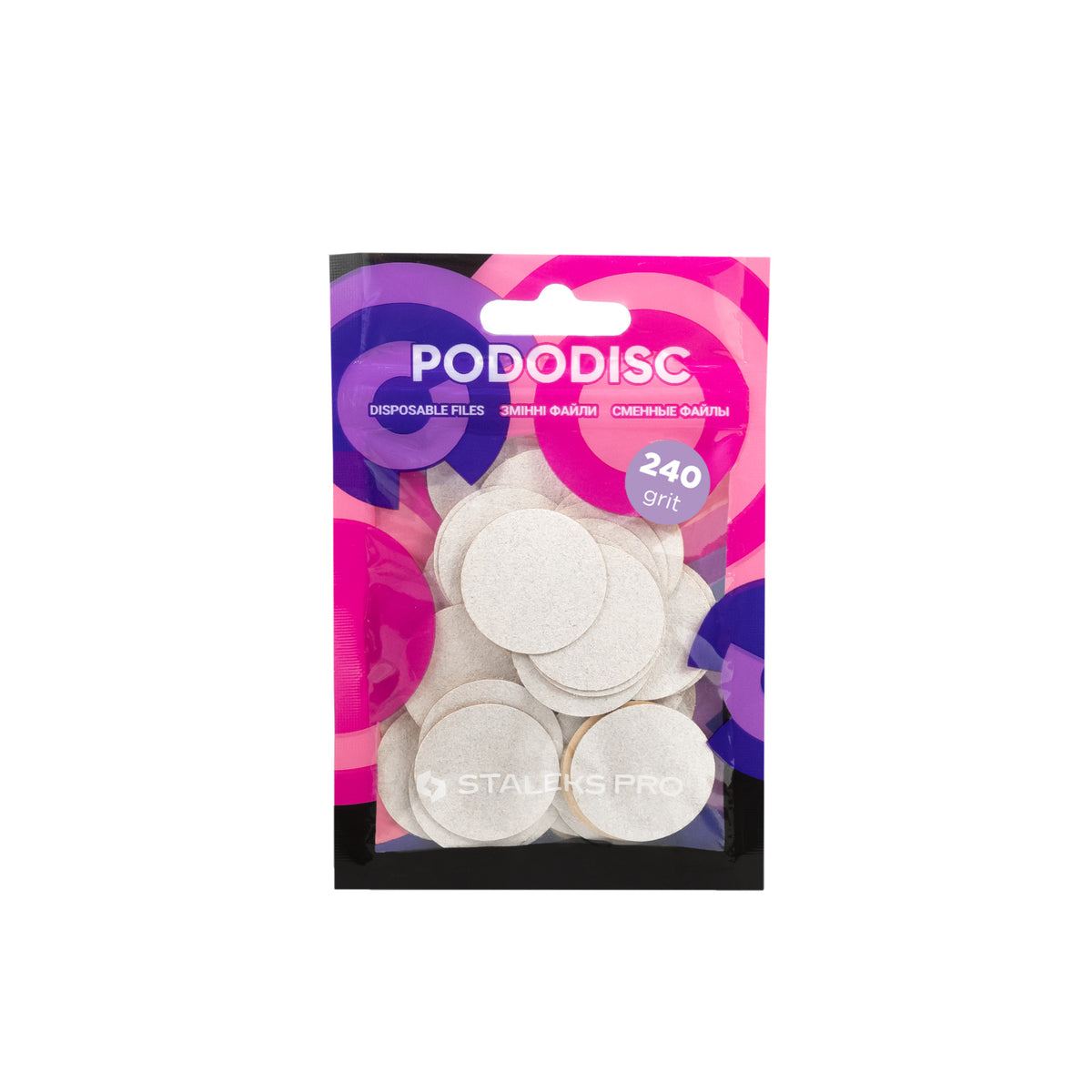 Staleks PODODISC PDF-25-240w Witte refillpads 50 Stuks maat M (25mm) Grit 240