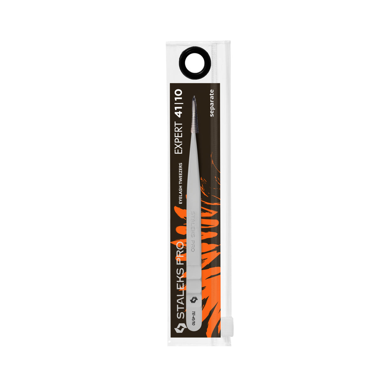 Staleks Professional eyelash tweezers EXPERT 41 TYPE 10 (straight)