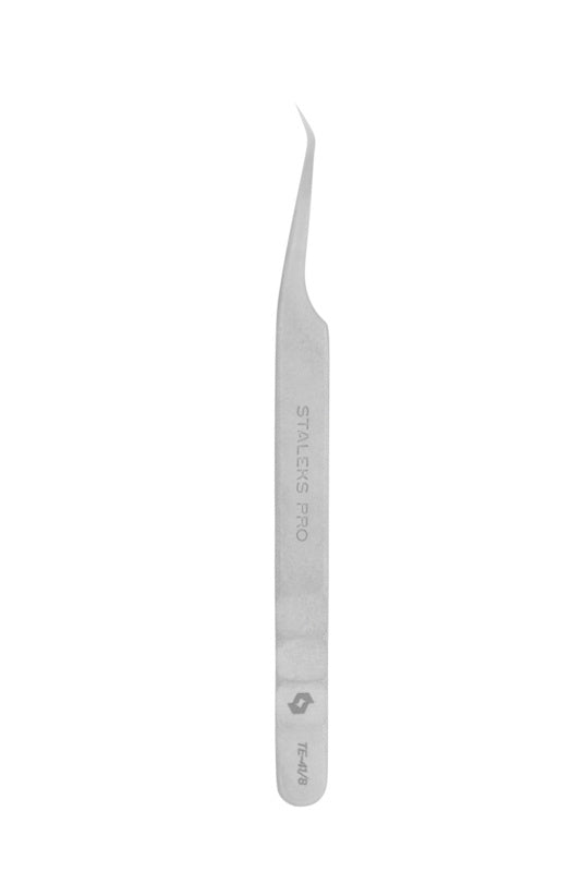 Staleks Professional eyelash tweezers EXPERT 41 TYPE 8 (Mini L vorm)